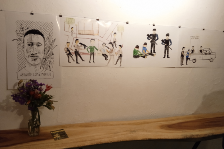 Dibujos de los presos torturados